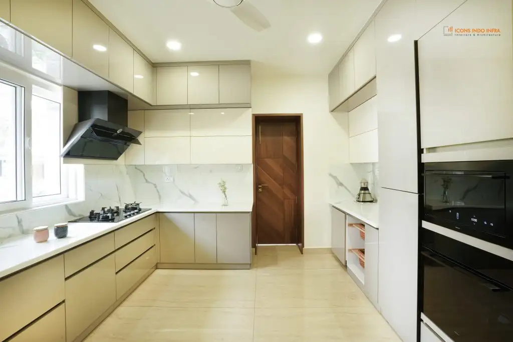 L Shaped modular kitchen