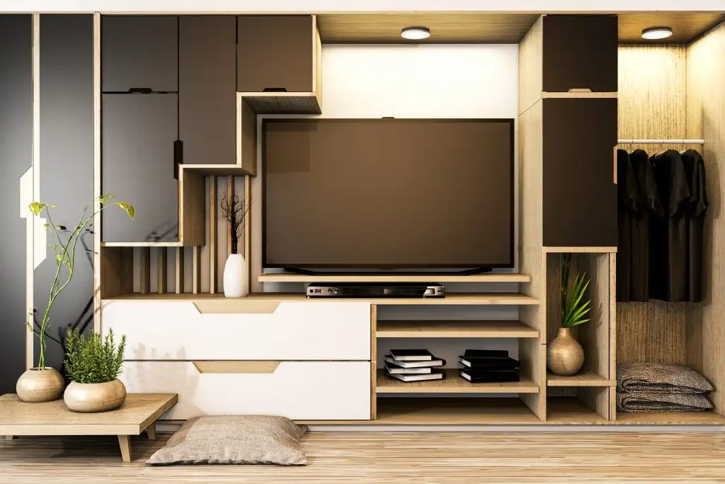 Wardrobe-design-with an-In-Built-TV Unit